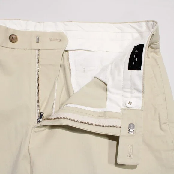 Hiltl NWT Parma Casual Pants / Chinos Size 52 US 36 in Solid Beige Cotton Blend